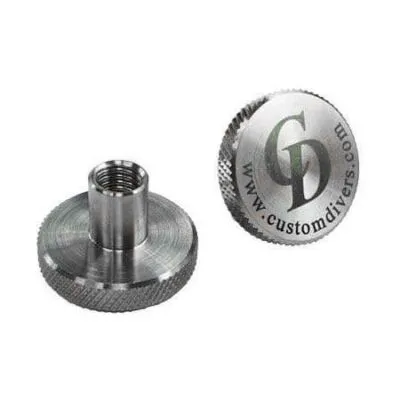 Custom Divers M8 Female Knurled Backplate Fastener