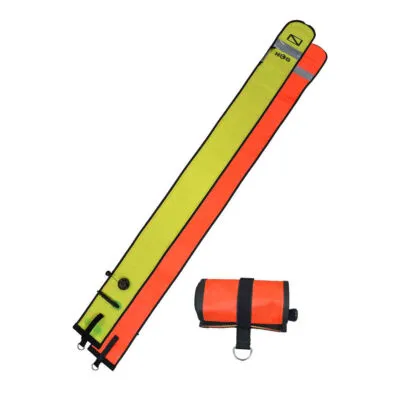 HOG Delayed Surface Marker Buoy (DSMB) 1.8m/6ft - Yellow/Orange
